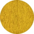 thumbnail image 1 of Ahgly Company Indoor Round Abstract Yellow Modern Area Rugs, 7' Round, 1 of 4
