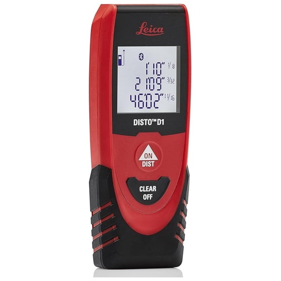DISTO D1 120ft Laser Distance Measure with Bluetooth 4.0, Black/Red
