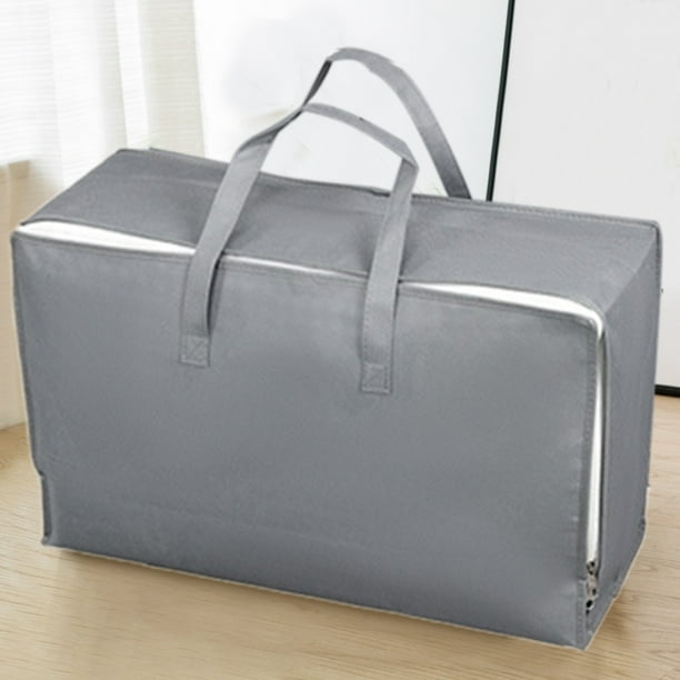 Bolsa de almacenamiento de edredón de tela no tejida gruesa de gran capacidad, bolsa de mudanza portátil con asas, protección contra la ropa de cama, bolsa de transporte para un fácil embalaje y paque