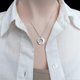 thumbnail image 2 of Hammered Circle Necklace for Women, Eternal Bond Sterling Silver Hammered Circle Eternity Necklace, Mom Gift Necklace, Girlfriend Gift, Best Friend Gi, 2 of 5