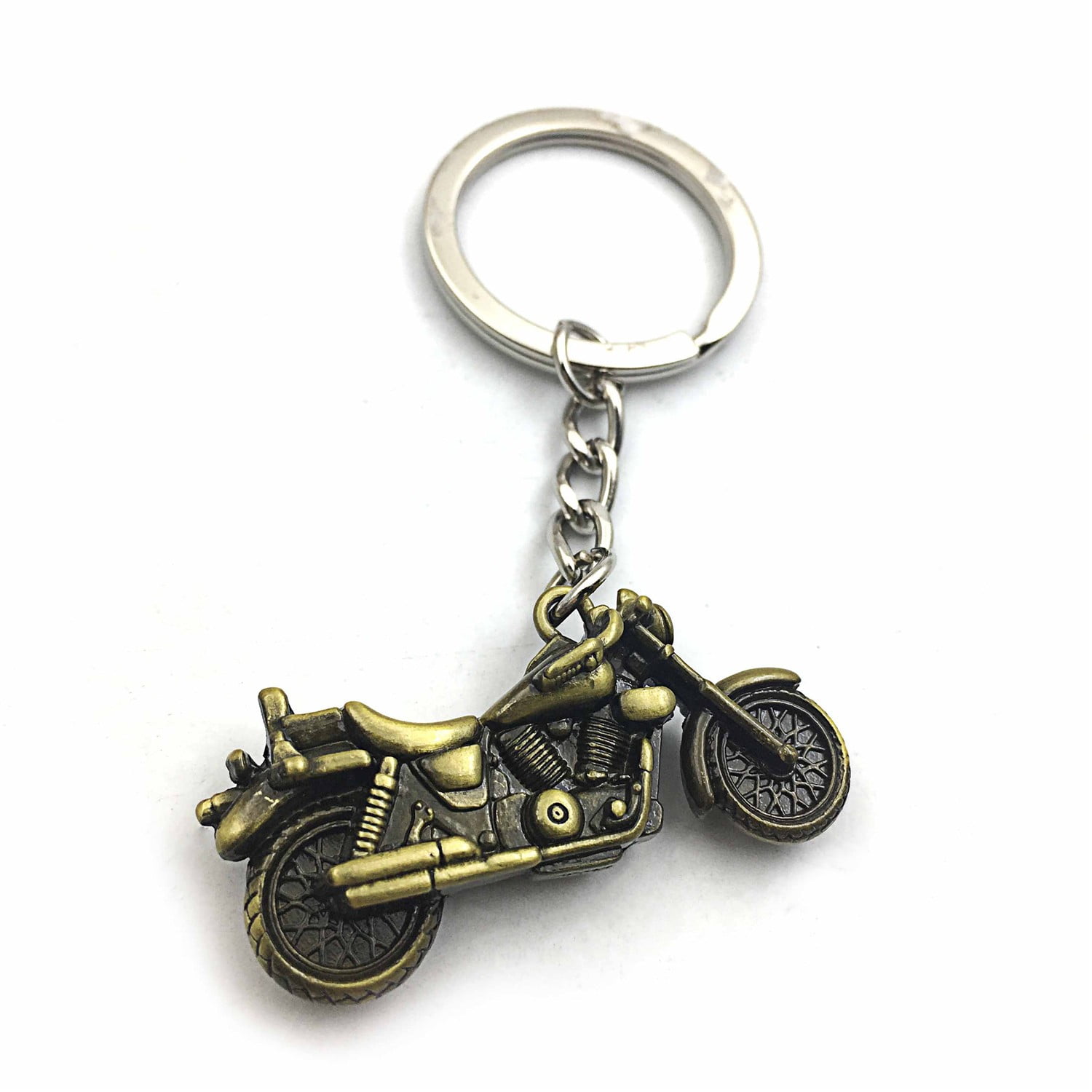 Mens Leather Creative Metal Keyfob Gift-Car Keyring Keychain Key Chain Ring