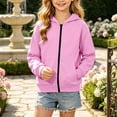 thumbnail image 5 of fatyb Fashion Hoodies for Boys Girls Full Zip up Sweatshirt Kids Comfortable Hooded Jacket with Pockets, 5 of 7