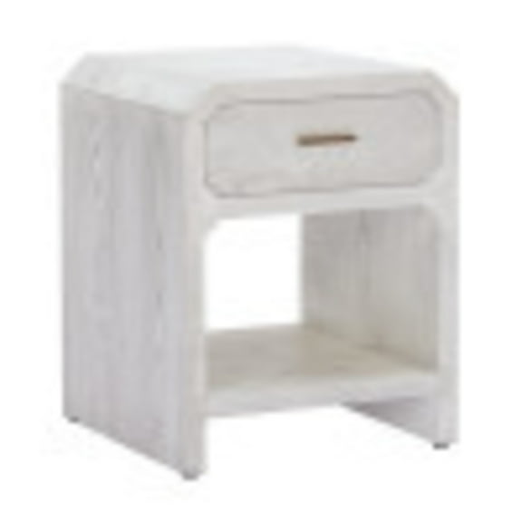 Yume Side Table Oak White End Table, Modern Style, Wood Veneer MDF square shape tabletop, MDF, Indoor Living