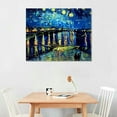 thumbnail image 2 of COMIO Van Gogh Canvas Wall Art: Starry Night over the Rhône Painting Picture Reproduction Room Decor, Famous Art Prints Framed Poster Modern Artwork Home Decoration, 2 of 4