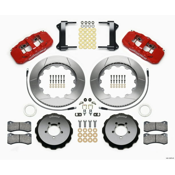 Wilwood Dynapro 6 Front Hat Kit 12.19in Red 94-01 Honda/Acura w/262mm Disc main image 1
