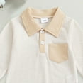 thumbnail image 5 of Gubotare Baby Rompers Boys Newborn Baby Snowsuit Fleece Lined Romper Outfits Warm Hooded Romper for Infant 0 3 6 9 12 18 24 Months (Beige,12-18 Months), 5 of 5