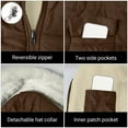 thumbnail image 5 of TKLPEHG Long Winter Coats For Women Warm Oversized Fleece Puffer Jackets Long Sleeve Warm Down Outerwear With Hood (Coffee,S), 5 of 9