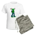 thumbnail image 5 of CafePress - Green Demon Women's Light Pajamas - Women's Short Sleeve Print T-Shirt and Pants Light Cotton Pajama Set, 5 of 7