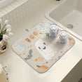 thumbnail image 4 of Yayeee Dish Drying Mat for Kitchen Counter 18" x 24" Microfiber Super Absorbent Coffee Decorative Pad, Halloween Ghosts, 4 of 9
