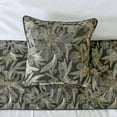 thumbnail image 2 of The HomeCentric King / Queen / Twin Grey Decorative Bed Runner Twin 53"x18" Bed Runner WITH One Pillow Cover, Embroidery, Floral, Pearl Bed Scarf on Jacquard fabric - Liana, 2 of 3