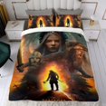 thumbnail image 4 of El Hombre del Norte Conjunto de sábanas temático, trío de piezas, cómodo y amigable con la piel, diseño único, regalo de decoración para el hogar para familiares, amigos y fans, 90 cm * 190 cm, 4 of 6