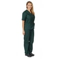 thumbnail image 5 of M&M SCRUBS Women Scrub Set V-Neck Medical Scrub Tops and Drawstring Pants - Pack of 6 Set (Hunter Green, XX-Small), 5 of 7