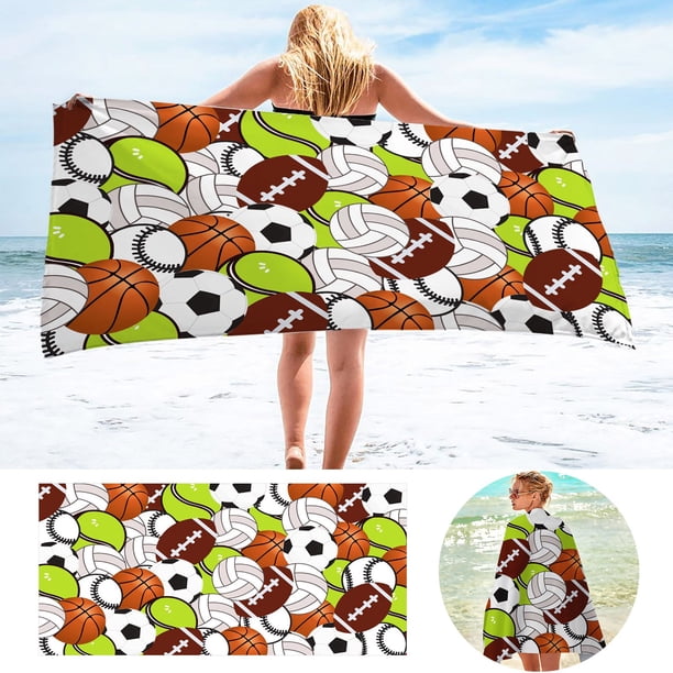 Xihbxyly Toalla de Playa de Microfibra, Ligera y Resistente a La Arena, de Secado Rápido, Multiusos, Compacta, Ideal para Camping y Senderismo, 76 X 152 Cm.