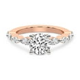 thumbnail image 5 of IGI Certified 4 Carat Round Shape Lab Grown Diamond Engagement Ring | 14K Rose Gold | Pamela Eternity Side Stone Diamond Ring | FG-VS1-VS2 Quality Friendly Diamonds, 5 of 7