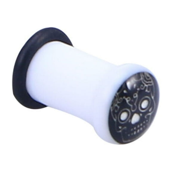 1Pair 12MM Acrylic Skull Ear Tunnel Plugs Ear Gauges Expanders Body Piercing Jewelry Auricles
