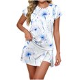 thumbnail image 2 of LEKWK Two Piece Skorts Outfits for Women Short Sleeve Top and Golf Skirt Modest Matching Athletic Sets for Tennis Running Workout Preppy Sporty Activewear, 2 of 6