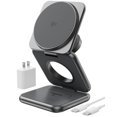 thumbnail image 1 of Estación de Carga 3 en 1 KU XIU X40Q Plata con Soporte Magnético Inalámbrico para iPhone y Apple Wat, 1 of 9