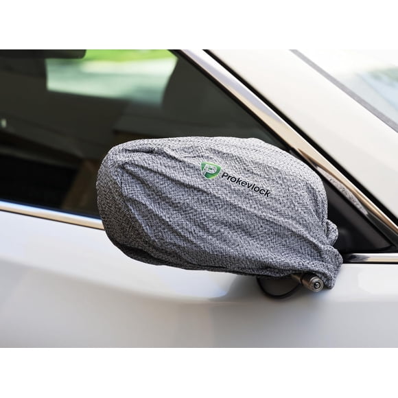 Nuevas y mejoradas cubiertas para espejos laterales de vehículos ProKevLock con cerradura - Cubierta antirrobo para espejos con UHMWPE y HPPE nivel V - Se adapta a todos los autos, SUV y la mayoría de