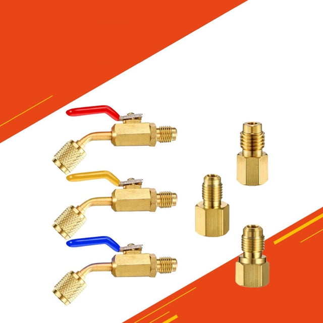 Adaptador de bomba de vacío Macarena de 1/4 pulgadas para R134A R410A R22 y R12