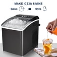 thumbnail image 4 of Máquina de hielo Koolatron, encimera portátil, 12 kg/día, acero negro, 4 of 5