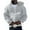 Grey, variant on MIASHUI Unisex Full Zip Up Solid Color Hooded Sweatshirtå¨Ñ
ç·¨Trendy Casual Hop Style Open Front Jacket Grey,L