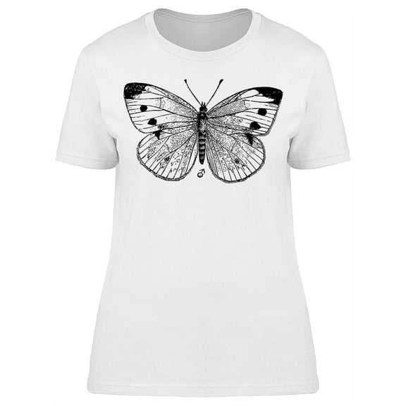 Small White Butterfly T-Shirt Women -Image by Shutterstock, Female Small