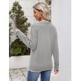 thumbnail image 3 of Zeagoo Women's Fall Sweater Casual Long Sleeve Lightweight Ribbed Knit Pullover Sweaters Dressy Casual Tops, 3 of 6