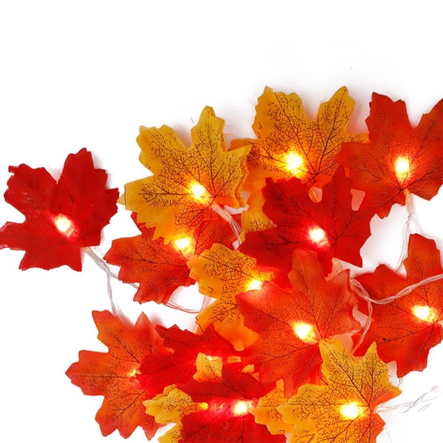 LED Light String Halloween Yard Decoration Lamp Thanksgiving Party Lighting 40 LED 6m Flash Pumpkin - by
