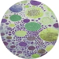 thumbnail image 2 of Addison Rugs Mayfield Premium Machine Washable Transitional Geometric Purple Round Rug, 8' x 8', 2 of 6