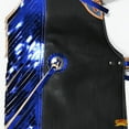 thumbnail image 4 of Hilason Pro Rodeo Bull Riding Chaps Western Leather kid Black Blue Fringes, 4 of 6