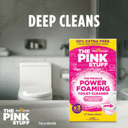 The Pink Stuff Miracle Power Foaming Toilet Cleaner, Self-Activating Formula, Stain Remover, 3 Treatments, 10.5 oz