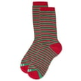 thumbnail image 3 of MeMoi Colorful Stripes Bamboo Blend Crew Socks - Womens - Female, 9-11, Winter White, 3 of 8