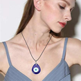 thumbnail image 3 of Blue Devil's Eye Pendant Chain Evil Eye Necklace Unisex Gift, 3 of 5