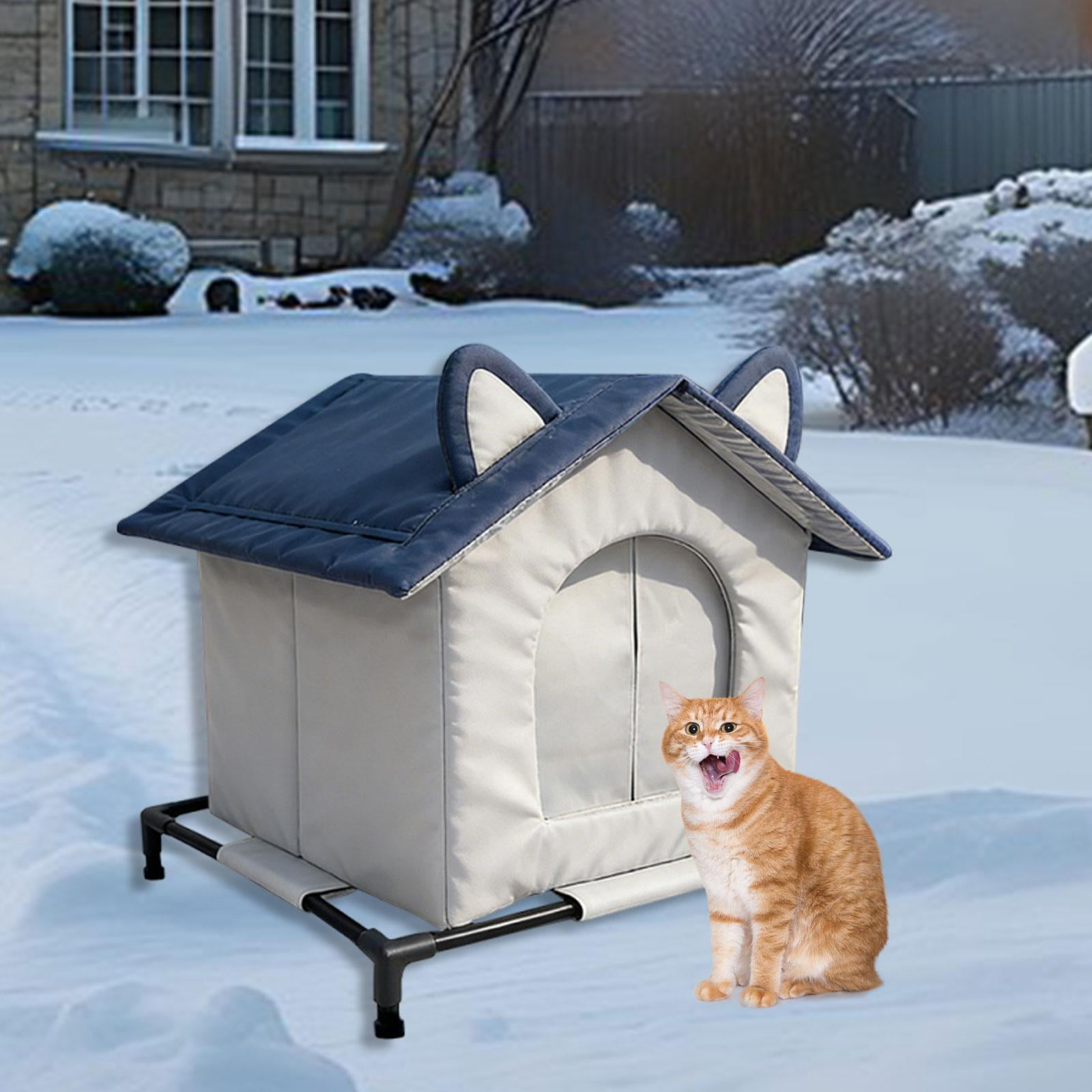 Bvdfgk Outdoor Stray Cat House Feral Cat Shelter Durability Winter Pet Supplies Premium Small