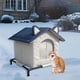 thumbnail image 5 of Casa para gatos de tela Oxford para exteriores, nicho oculto con calefacción, impermeable, resistente a la intemperie, grande, 5 of 9