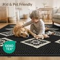 thumbnail image 4 of ODIKA 2'x3' Washable Accent Rug Motifs Contemporary Border Interlocking Lattice Geometric Abstract Flowing for Bedroom, Nursery, RV, Pet Friendly, Bedside Mat, 4 of 7