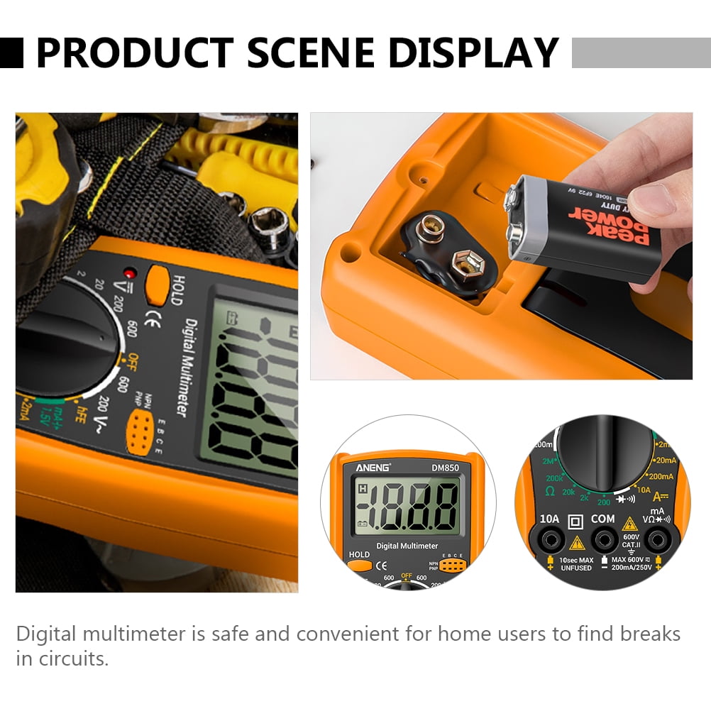 3 Count Silver Tester Electronic Digital Multimeter