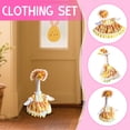 thumbnail image 4 of ZLKMQM Spring Flower Goose Outfit Daisy Rose Floral Dress for 23'' Cement Plastic Goose Statue for Valentines Day Summer Outdoor Garden Yard Patio Lawn Decor(Pink Rose), 4 of 5