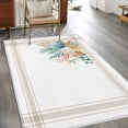 thumbnail image 2 of 3'x5' Rug for Living Room Bedroom, Coastal Starfish Washable Area Rugs Non-Slip Carpet Mats, Nautical Shells Coral Eucalyptus Stripes Indoor Low Pile Area Rug Runner for Kitchen, Mudroom, 2 of 8