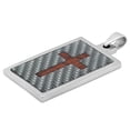 thumbnail image 4 of Tungsten w/Gray Carbon Fiber & Wood Cross Inlay 30.5mm x 5.2 cm Pendant, 4 of 6
