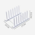 thumbnail image 2 of Estante de secado de platos extraíble, soporte para escurridor para suministros de cocina (blanco), 1 ud., 2 of 3