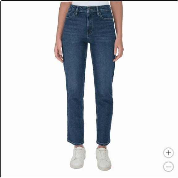 Calvin Klein Jeans Ladies' Straight Leg Jean, Dark Blue, Size 6