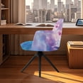 thumbnail image 4 of FOR U DESIGNS Dolphin Hibiscus Pattern Dining Chair Slipcovers with Armrest, Anti-Dust Vanity Chair Cover Mid Back Wide Seat Accent Chairs Covers for Vanity Living Room Bedroom, 4 of 8