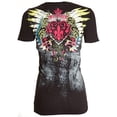 thumbnail image 3 of Archaic By Affliction Women's T-Shirt DARLING V-neck, 3 of 6