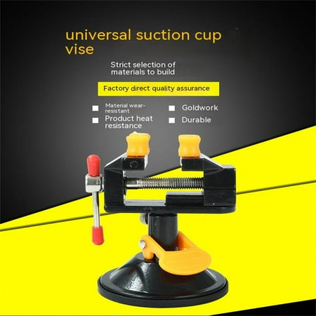

Mulanimo Universal Suction Cup Vise Walnut Clamp Bench Vise Turntable Flat Pliers for Diy Craft Mold Fixing Repair