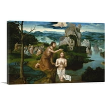 ARTCANVAS The Baptism Of Christ 1515 Canvas Art Print by Joachim Patinir - Size: 60" x 40" (0.75" Deep) (3-Piece)