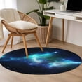thumbnail image 4 of Small Round Rug 3Ft Washable Non-Slip, Navy Blue Black Circle Area Rugs for Living Room Bedroom, Stars Sky Modern Art Indoor Floor Mats Carpet Runner for Home Decor, 4 of 8