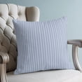 thumbnail image 4 of Pillow Covers 24x24 Set of 2, Sky Blue Line Striped Throw Pillow Covers Decorative Couch Cushion Cover, Farmhouse Blue Stripes Microfiber Soft Square Pillowcases for Bedroom Living Room Sofa, 4 of 9