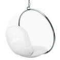thumbnail image 4 of Aron Living 42" Vinyl and Steel Hanging Bubble Chair in White, 4 of 4