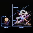 thumbnail image 2 of Figura grande de Luffy de One Piece, figura de acción de lucha de 9,5 pulgadas de Anime One Piece Luffy 5th Gear, estatua de juguete de regalo (Luffy 5th Gear), 2 of 5